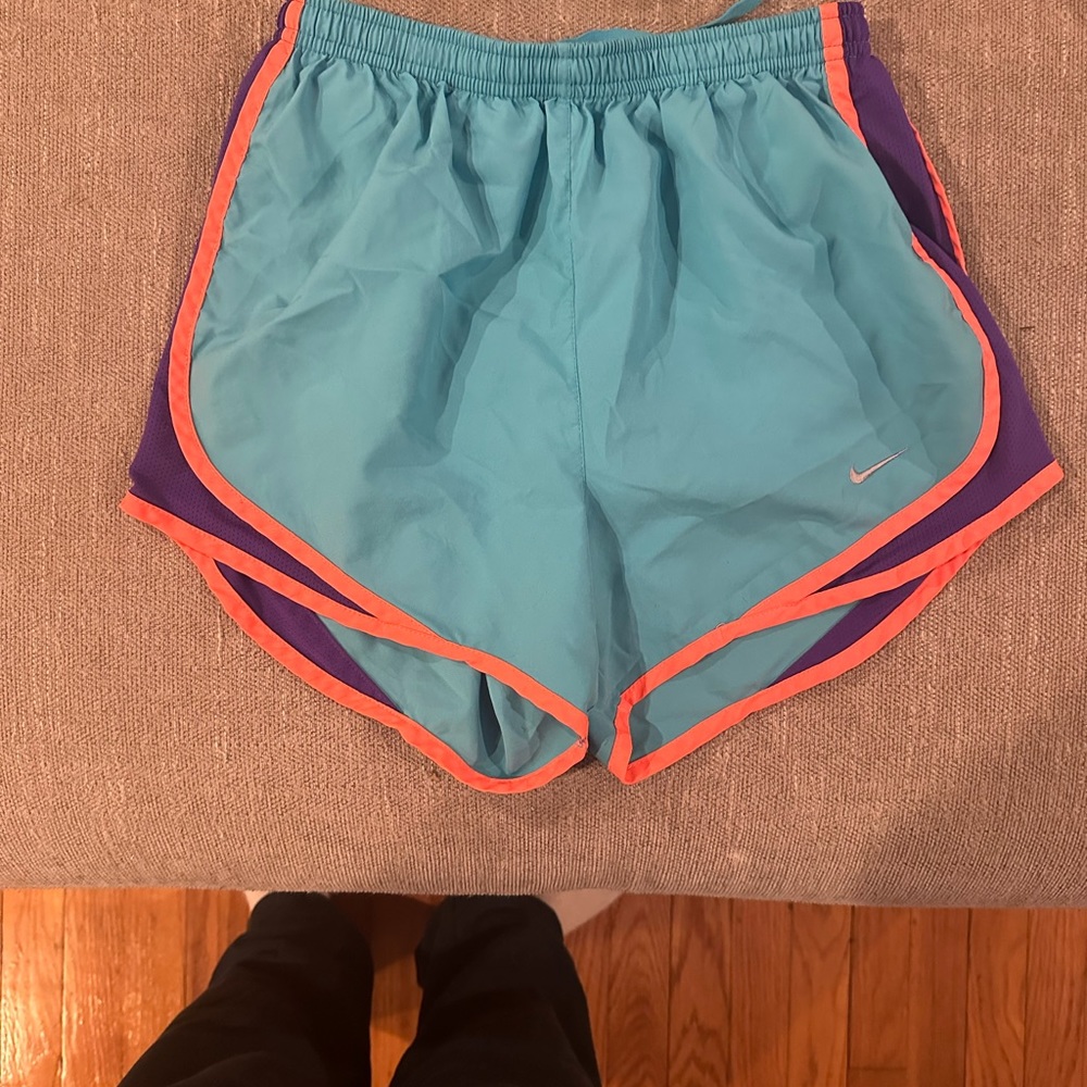 Nike Dri-fit Tempo shorts size XS blue with purple and orange